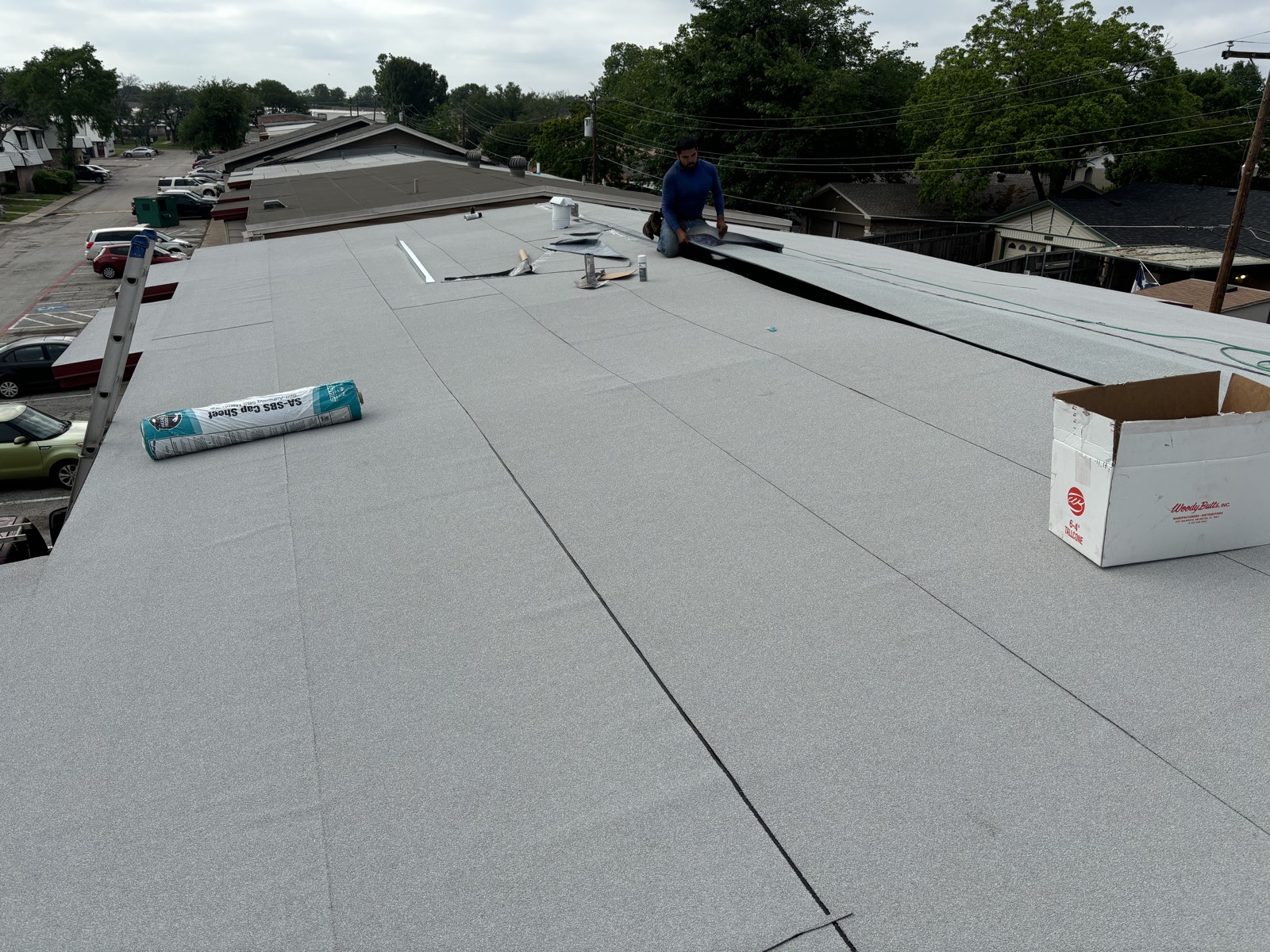Low-slope commercial roof