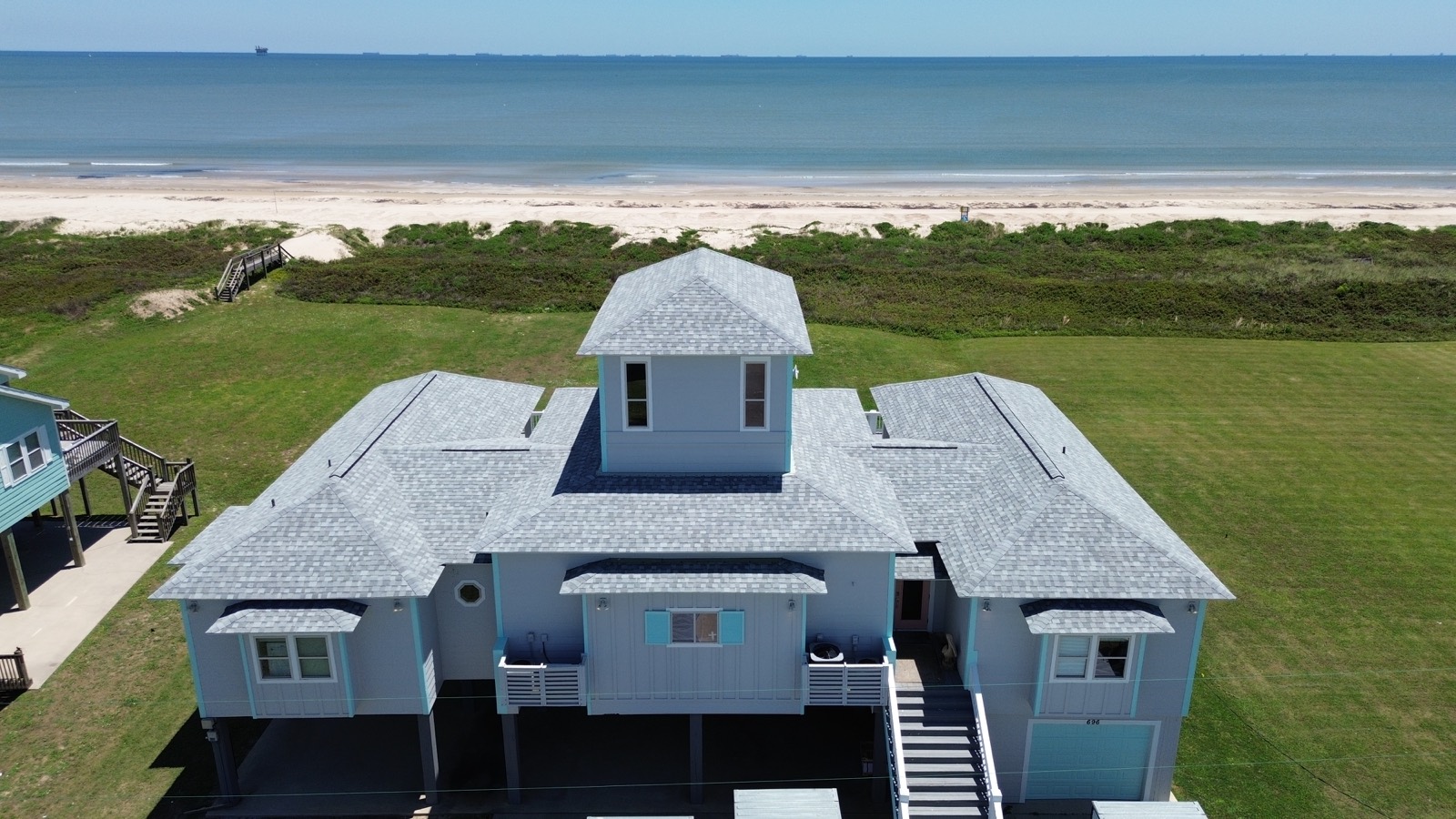 New roof on a coastal home