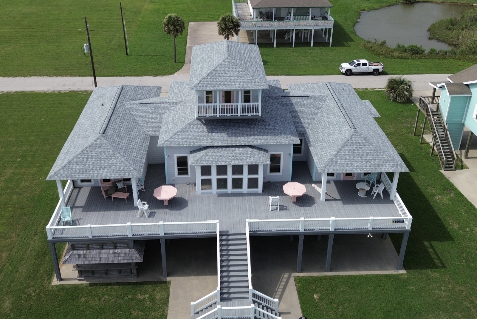 Coastal home, new roof & decks