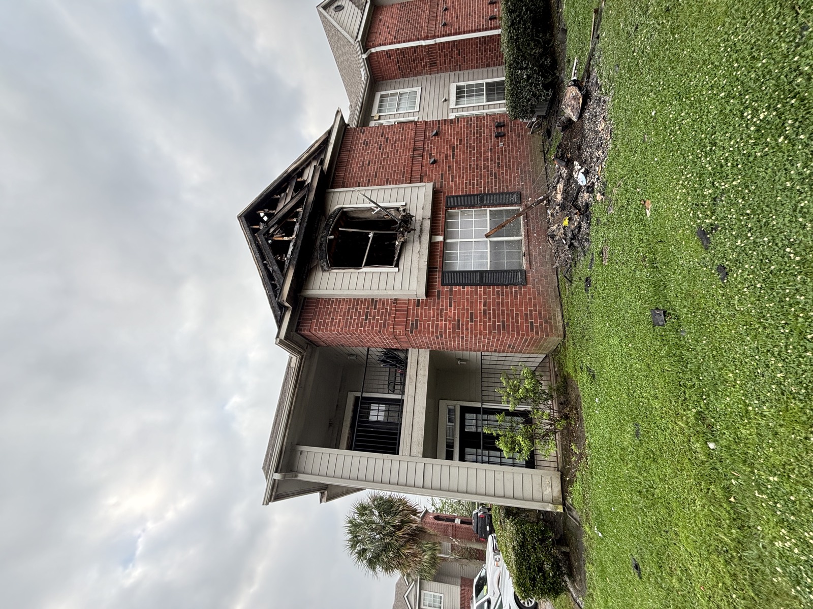 Brick home storm restoration